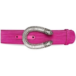 Gucci Dionysus Pink Ribbed Wide Belt